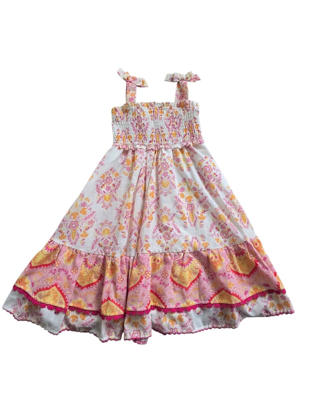 Haute Hippie Girls' Floral Pink & Yellow Dress Size 5